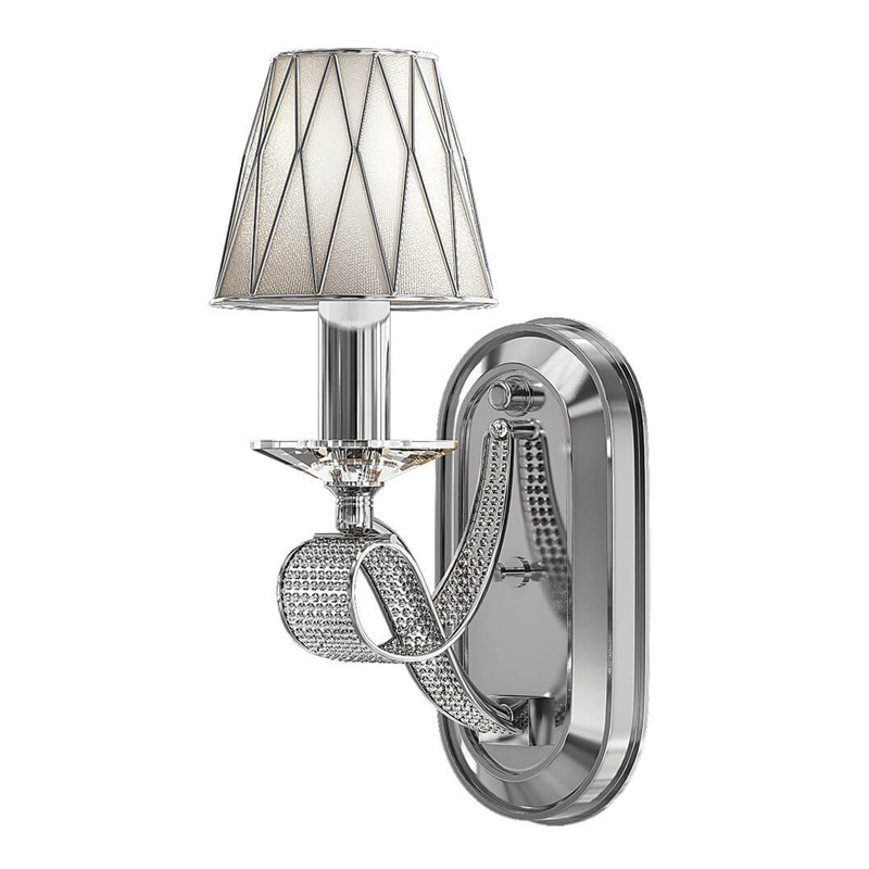 Бра Franseza Sconce chrome Хром Белый Бра Franseza Sconce chrome Хром Белый в Костроме | Loft Concept