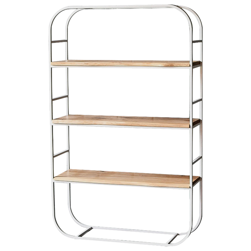 Стеллаж Fulton Industrial Metal Rust Rack Древесина Белый Стеллаж Fulton Industrial Metal Rust Rack Древесина Белый в Костроме | Loft Concept
