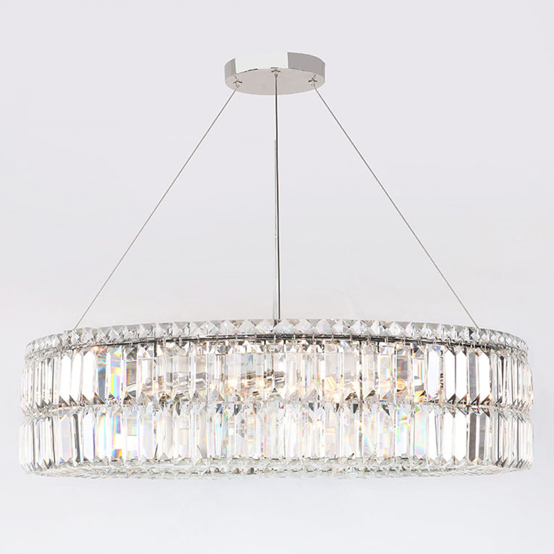 Люстра Darleen Crystal Nickel Chandelier 17 Никель Прозрачный (Transparent) Люстра Darleen Crystal Nickel Chandelier 17 Никель Прозрачный (Transparent) в Костроме | Loft Concept
