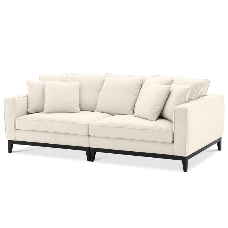 Диван Eichholtz Sofa Principe Бежевый Черный Диван Eichholtz Sofa Principe Бежевый Черный в Костроме | Loft Concept