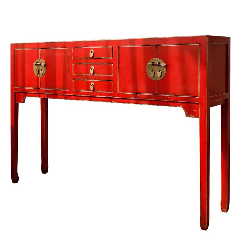 Красная Консоль в Китайском Стиле Red Console Chinese Красный Красная Консоль в Китайском Стиле Red Console Chinese Красный в Костроме | Loft Concept