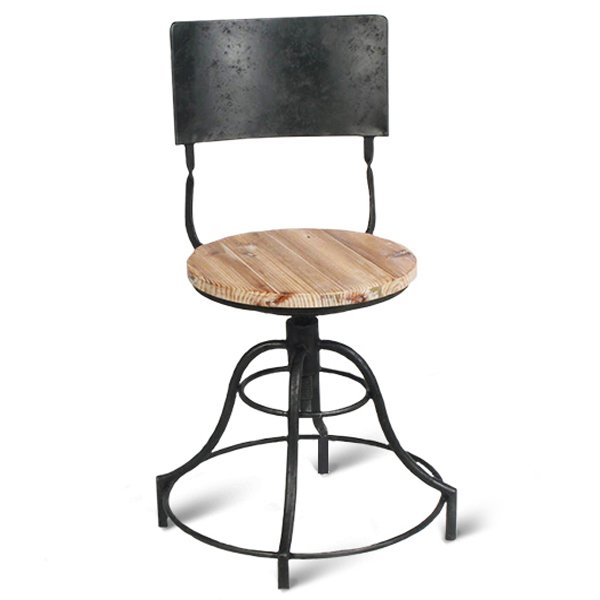Барный стул Industrial Barstool Vintage Black Винтажный черный Коричневый Барный стул Industrial Barstool Vintage Black Винтажный черный Коричневый в Костроме | Loft Concept