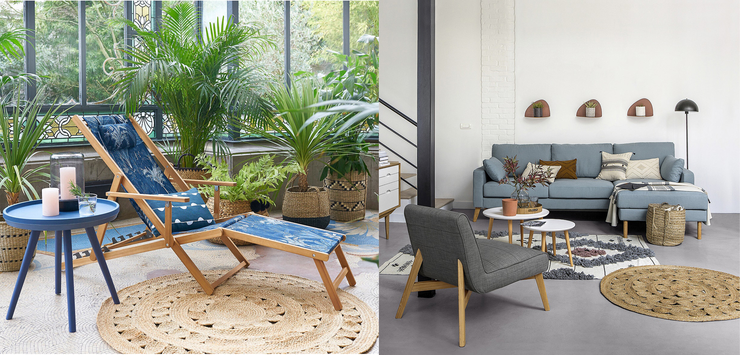 Ковер Wicker Circles Carpet 100% джут - фото №1