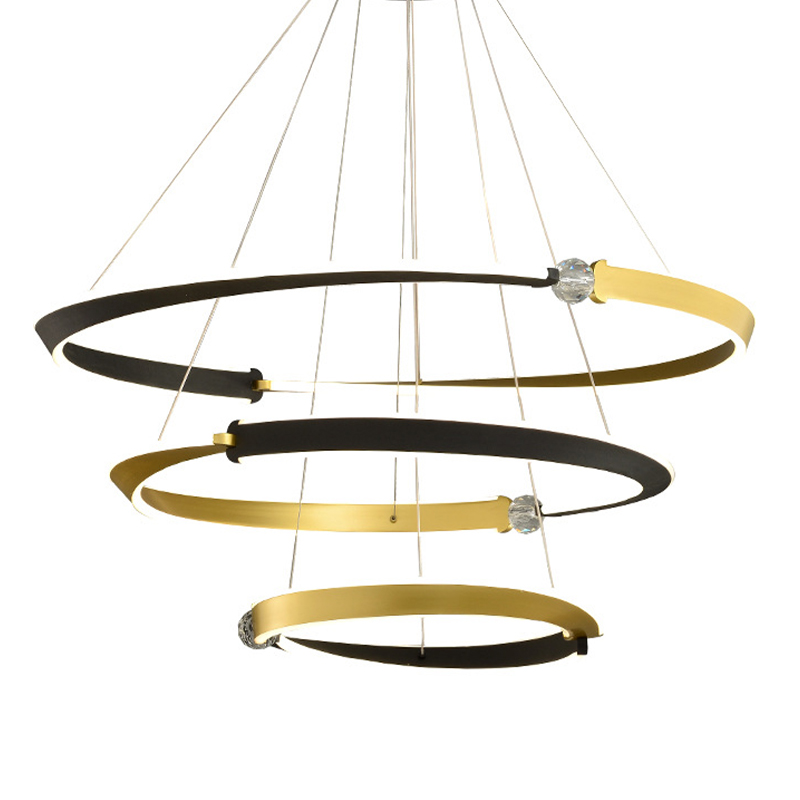 Люстра Кольца Ring Horizontal Cyril Три кольца Черный Золотой Черный Золотой Люстра Кольца Ring Horizontal Cyril Три кольца Черный Золотой Черный Золотой в Костроме | Loft Concept