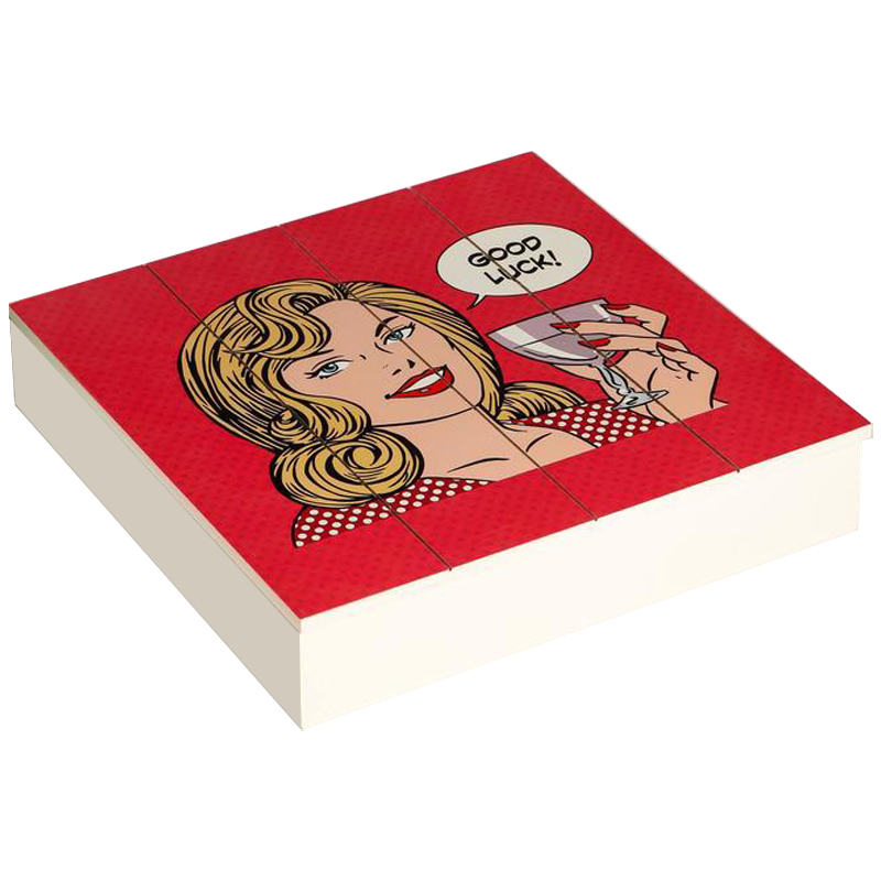 Шкатулка Pop Art Girl red Красный Белый Шкатулка Pop Art Girl red Красный Белый в Костроме | Loft Concept