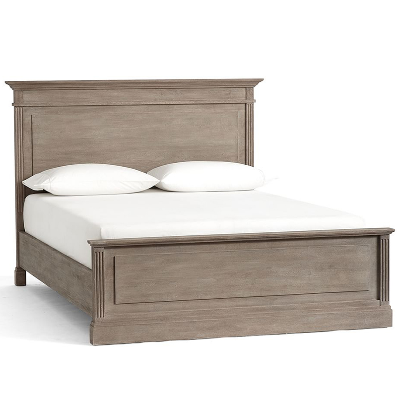 Кровать Benjamin Bed Белый Бежево-серый Кровать Benjamin Bed Белый Бежево-серый в Костроме | Loft Concept