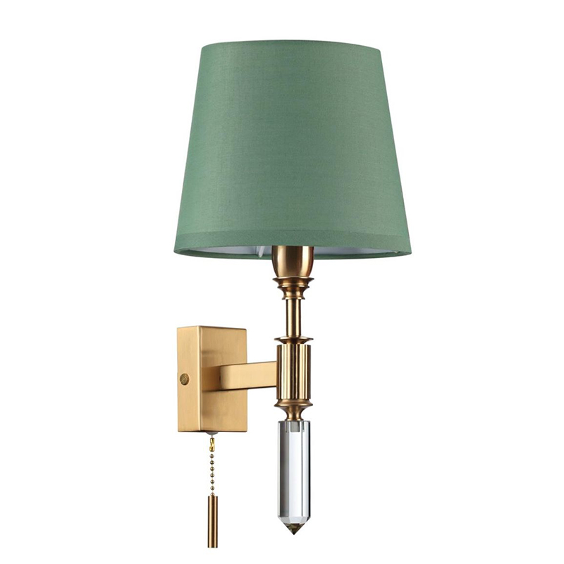 Бра Ramona Green Wall Lamp Бронза Зеленый Бра Ramona Green Wall Lamp Бронза Зеленый в Костроме | Loft Concept