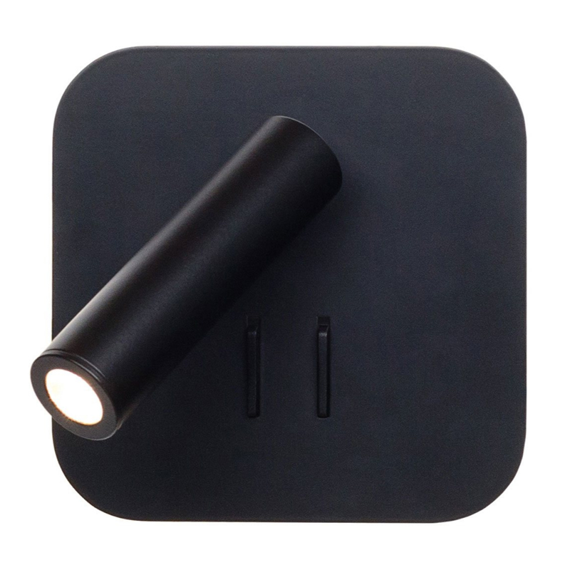 Настенный спот Black Square Spot Wall Lamp Черный Настенный спот Black Square Spot Wall Lamp Черный в Костроме | Loft Concept