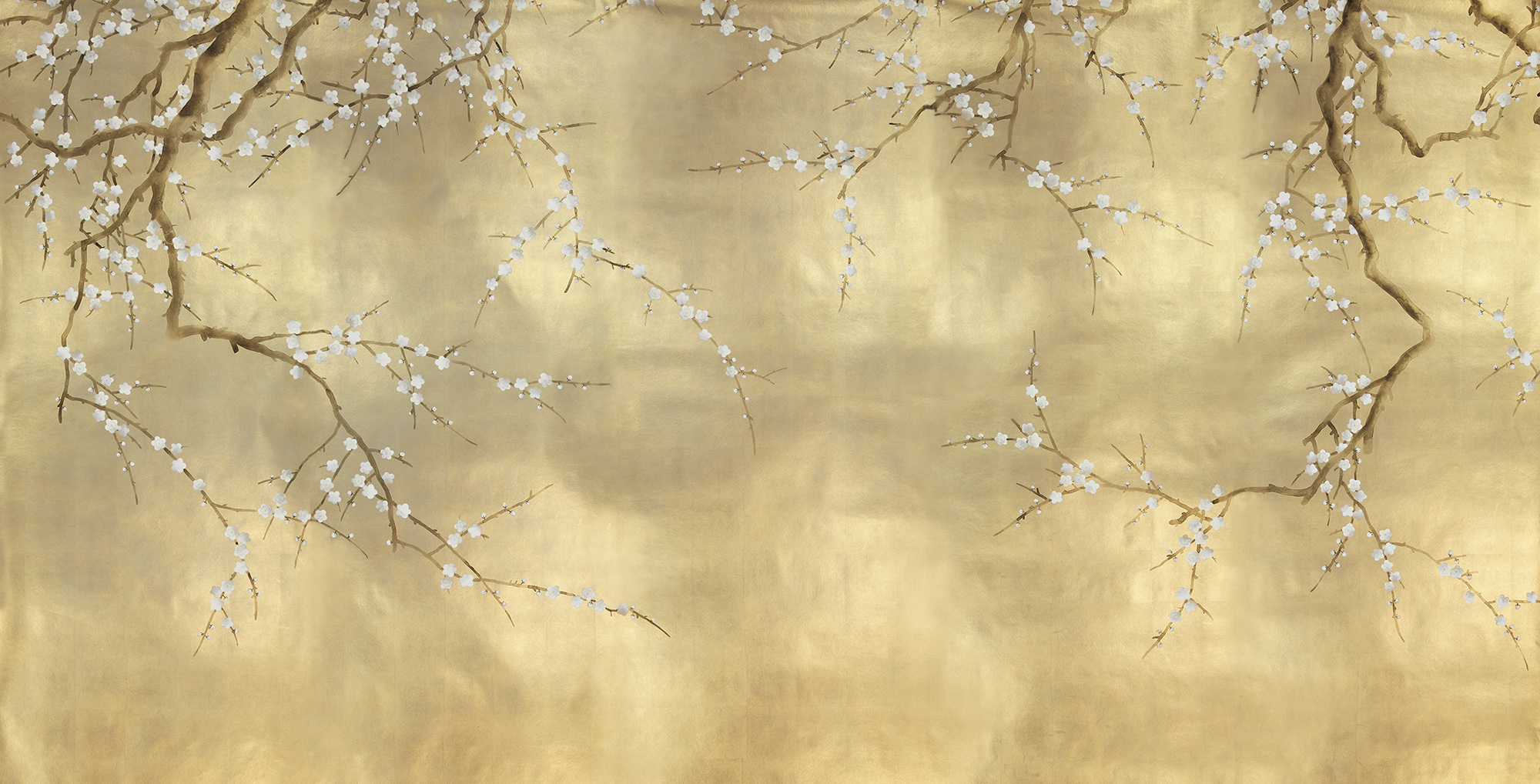 Обои ручная роспись Plum Blossom Colourway SC-231 on Krugerrand gilded paper Обои ручная роспись Plum Blossom Colourway SC-231 on Krugerrand gilded paper - постер Loft-Concept в Костроме