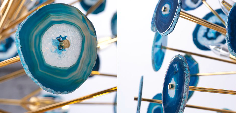 Люстра BRANQUINHO CHANDELIER AGATE blue - фото №3
