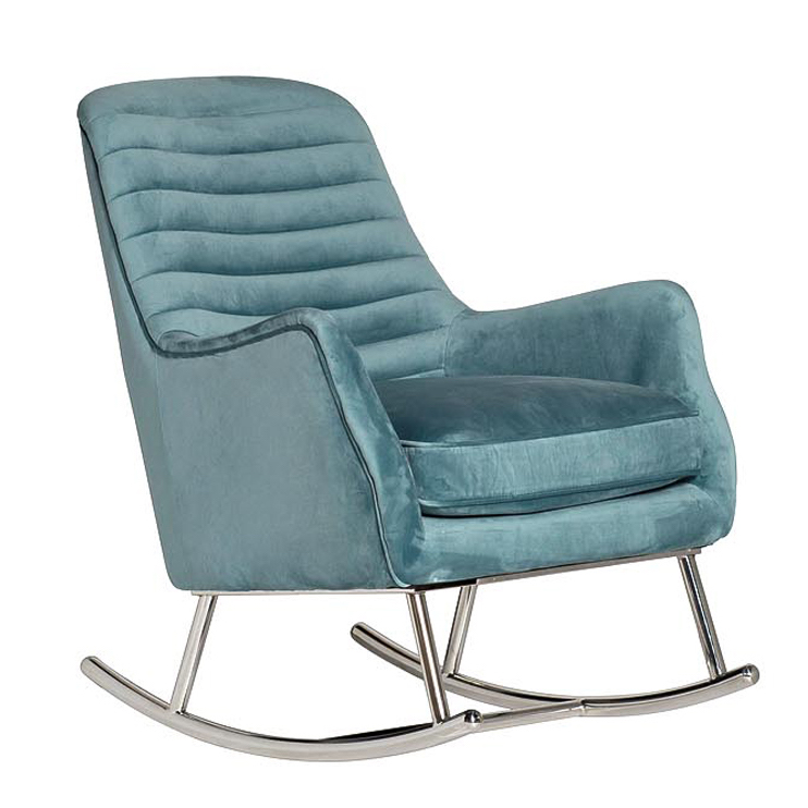 Кресло-качалка Whale Armchair Голубой Нержавеющая сталь Кресло-качалка Whale Armchair Голубой Нержавеющая сталь в Костроме | Loft Concept
