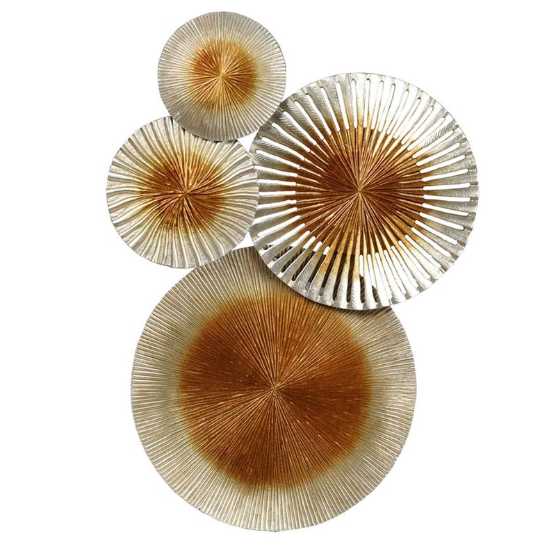Арт-объект Apollo Silver and Gold Wall Plaque Disc gap 4 Золотой Серебряный Арт-объект Apollo Silver and Gold Wall Plaque Disc gap 4 Золотой Серебряный в Костроме | Loft Concept
