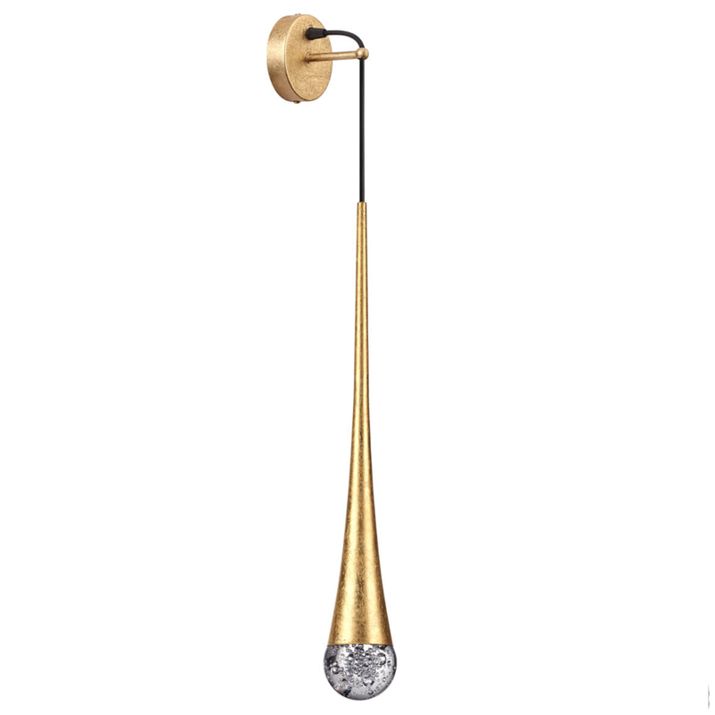 Бра Golden Drop Lamp Золотой Прозрачное Стекло Бра Golden Drop Lamp Золотой Прозрачное Стекло в Костроме | Loft Concept