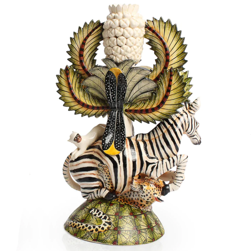 Подсвечник Зебры Zebra and Leopard Candle Holders Зеленый Подсвечник Зебры Zebra and Leopard Candle Holders Зеленый в Костроме | Loft Concept