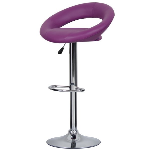 Барный стул Ring Purple Хром Фиолетовый Барный стул Ring Purple Хром Фиолетовый в Костроме | Loft Concept