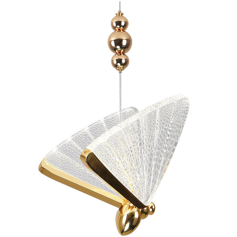 Люстра Glass butterfly chandelier A Глянцевое золото Прозрачный Люстра Glass butterfly chandelier A Глянцевое золото Прозрачный в Костроме | Loft Concept