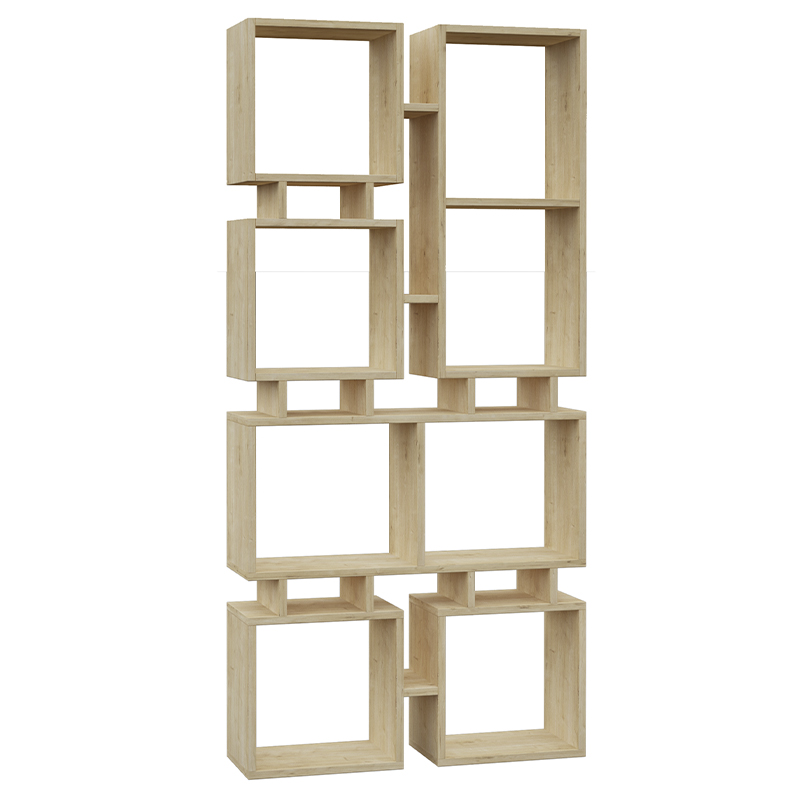 Стеллаж прямой цвета древесины с 8-ю открытыми полками RAIL BOOKCASE NO.1 OAK Древесина Стеллаж прямой цвета древесины с 8-ю открытыми полками RAIL BOOKCASE NO.1 OAK Древесина в Костроме | Loft Concept