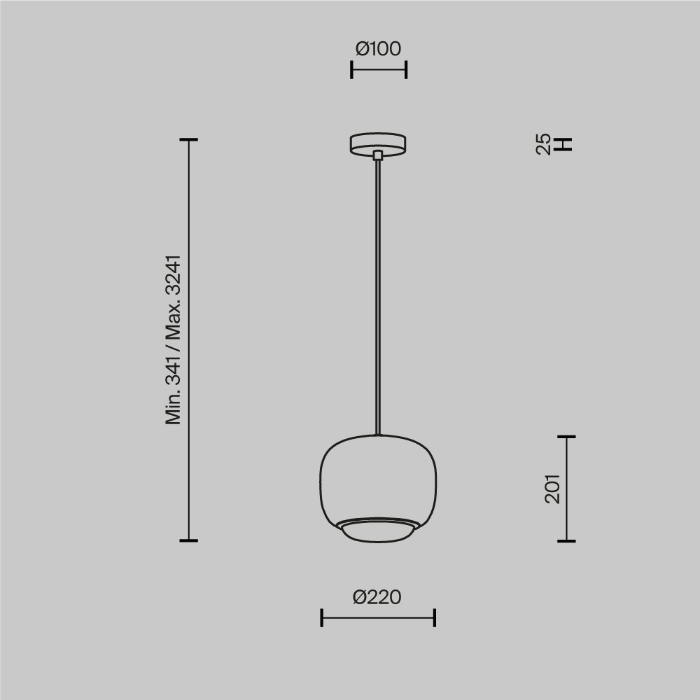 Подвесной светильник Brio Черный 3000К 12Вт в Костроме