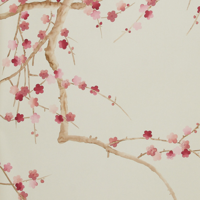 Обои ручная роспись Plum Blossom Blossom on Satin Grey dyed silk Обои ручная роспись Plum Blossom Blossom on Satin Grey dyed silk в Костроме | Loft Concept