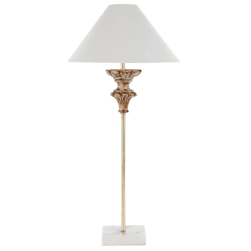 Настольная лампа Gilbert Provence Table lamp Белый Коричневый винтаж Настольная лампа Gilbert Provence Table lamp Белый Коричневый винтаж в Костроме | Loft Concept