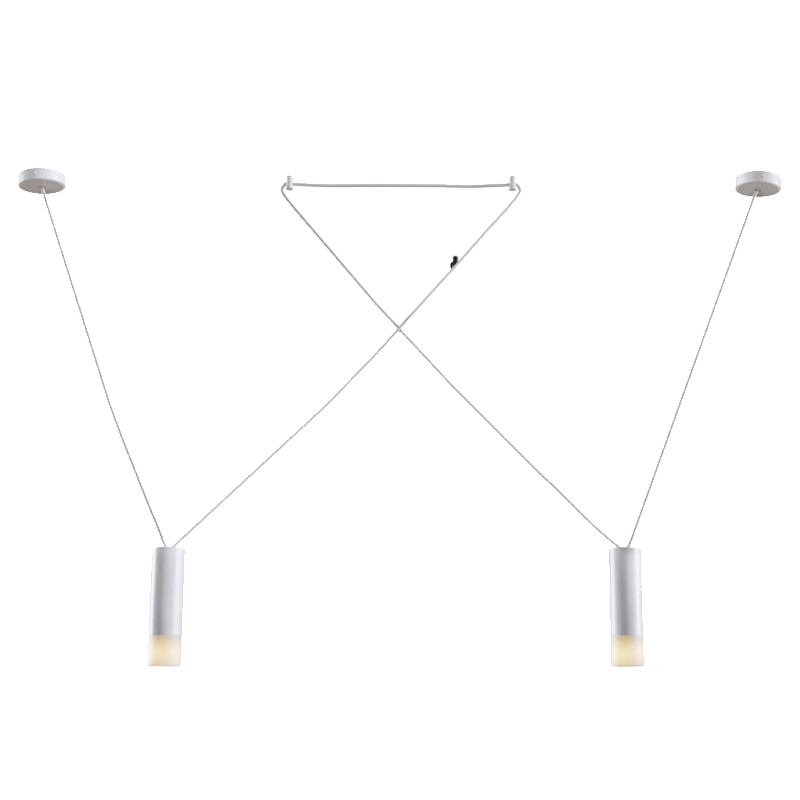 Wireflow LED White Suspension lam 2 патрона Белый Wireflow LED White Suspension lam 2 патрона Белый в Костроме | Loft Concept