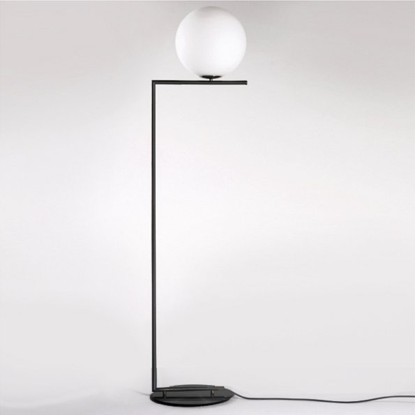Торшер Flos IC Lights F Black Белый Черный Торшер Flos IC Lights F Black Белый Черный в Костроме | Loft Concept