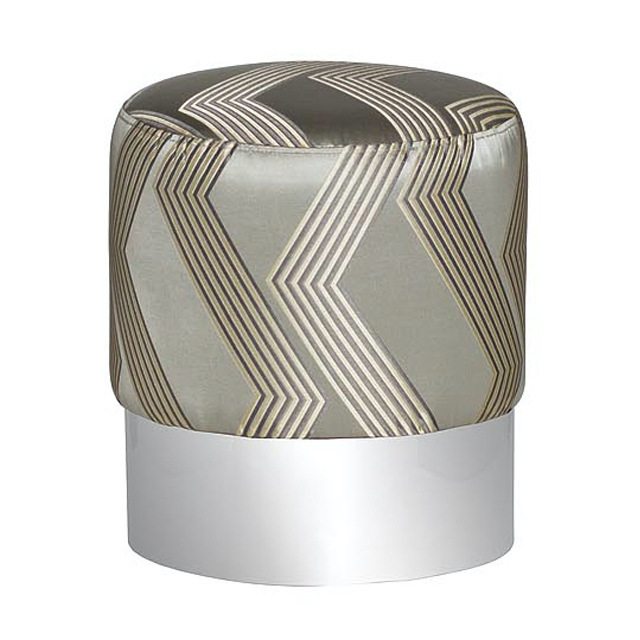 Пуф Silver Chevron Puff Бежево-серый Серебряный Пуф Silver Chevron Puff Бежево-серый Серебряный в Костроме | Loft Concept