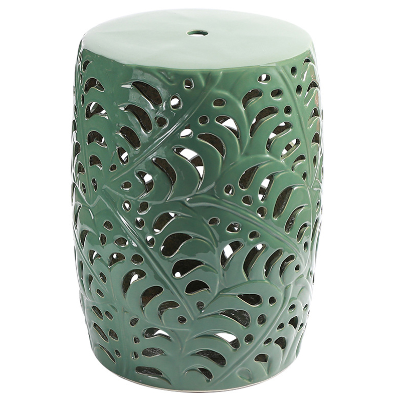 Керамический табурет Green Leaves Ceramic Stool Зеленый шалфей Керамический табурет Green Leaves Ceramic Stool Зеленый шалфей в Костроме | Loft Concept