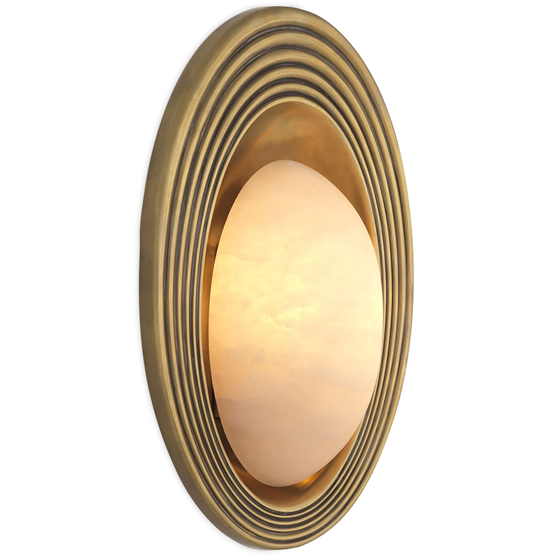 Бра Eichholtz Wall Lamp Savono Латунь Античная полированная Белый Бра Eichholtz Wall Lamp Savono Латунь Античная полированная Белый в Костроме | Loft Concept