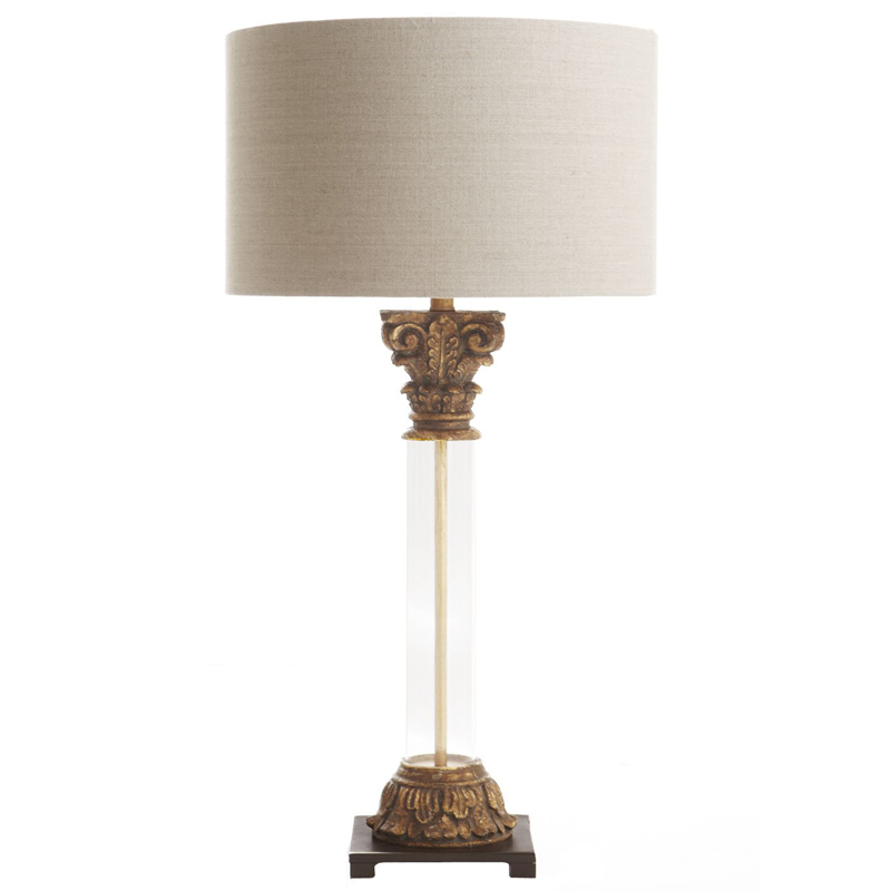 Настольная лампа Odette Provence Table lamp Белый Коричневый винтаж Настольная лампа Odette Provence Table lamp Белый Коричневый винтаж в Костроме | Loft Concept