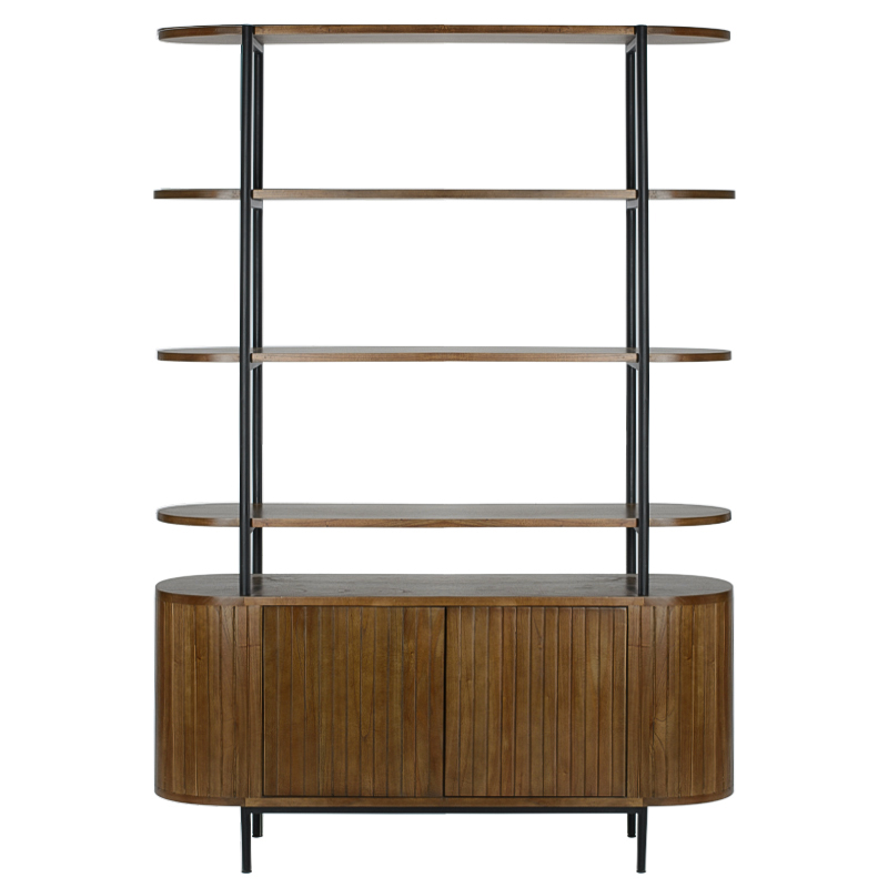 Стеллаж Rockwell Wood Rack Коричневый Черный Стеллаж Rockwell Wood Rack Коричневый Черный в Костроме | Loft Concept