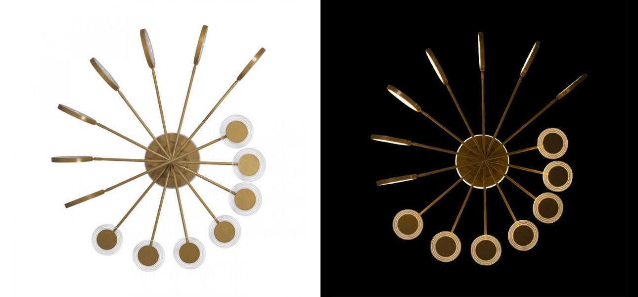 Люстра светодиодная BENDIK LIGHTING Gold 14 плафонов - фото