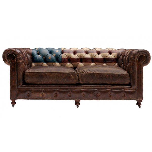 Диван Chesterfield Rebel Sofa Stars & Stripes Andrew Martin Коричневый Диван Chesterfield Rebel Sofa Stars & Stripes Andrew Martin Коричневый в Костроме | Loft Concept