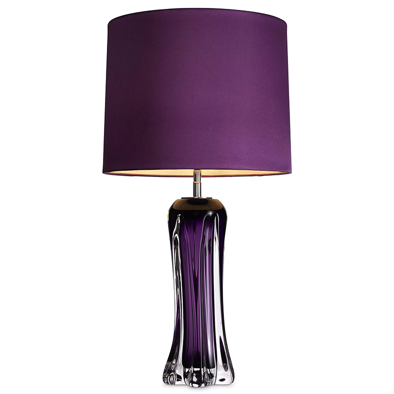 Настольная лампа Eichholtz Table Lamp Castillo Фиолетовый Прозрачный фиолетовый Прозрачное Стекло в Костроме | Loft Concept 