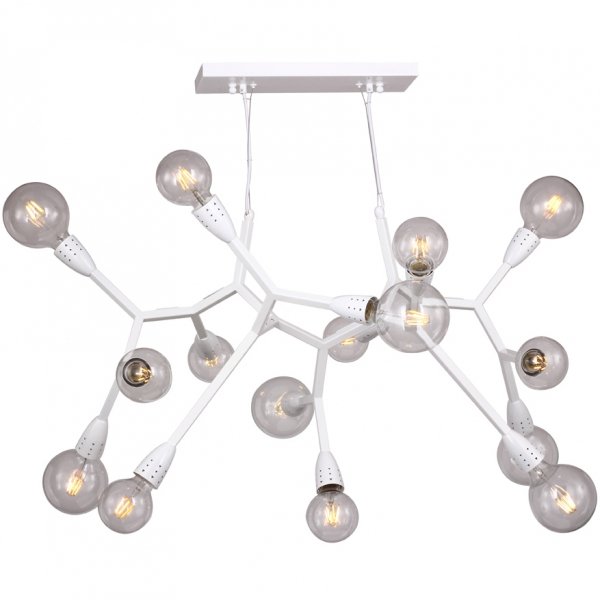 Люстра Polygon Chandelier 15 White Белый Люстра Polygon Chandelier 15 White Белый в Костроме | Loft Concept