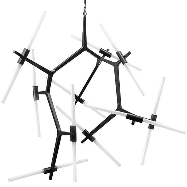 Люстра Агнес Chandelier Black 20 Белый Черный Люстра Агнес Chandelier Black 20 Белый Черный в Костроме | Loft Concept