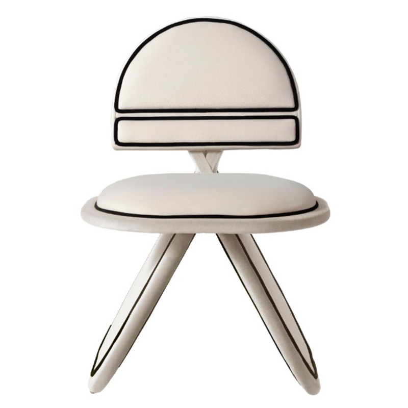 Дизайнерский Стул Chair Armchair Velvet Grey Dovain Studio Design Sergio Prieto Deco Upholstered Белый Дизайнерский Стул Chair Armchair Velvet Grey Dovain Studio Design Sergio Prieto Deco Upholstered Белый в Костроме | Loft Concept