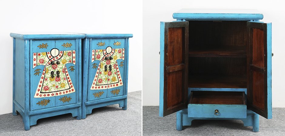 Тумба Chinese Pattern Blue Тумба Chinese Pattern Blue - Loft-Concept в Костроме