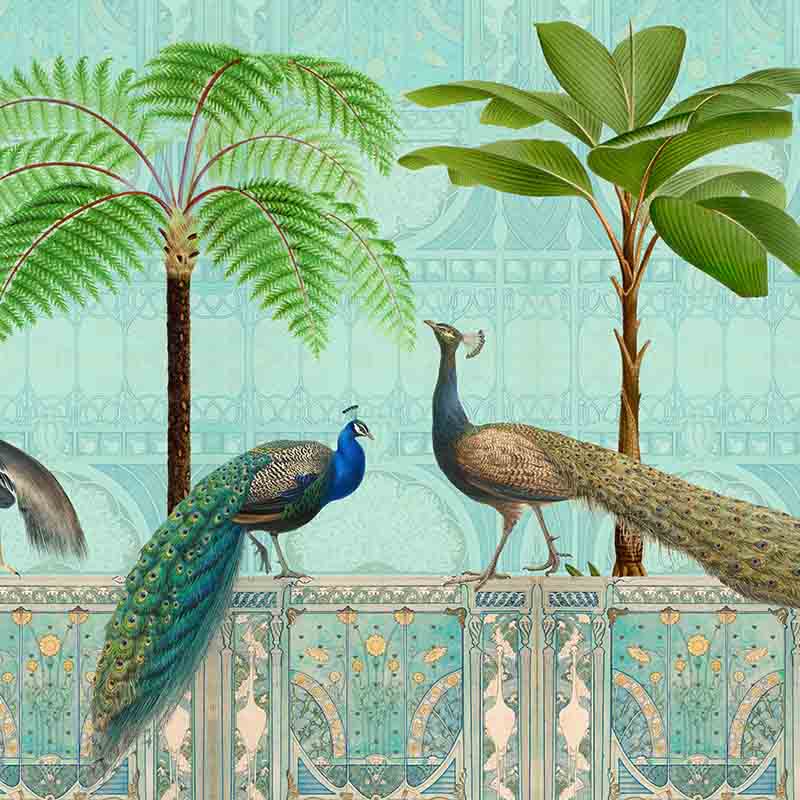 Обои ручная роспись Chinoiserie Palace Of Birds Tropical Обои ручная роспись Chinoiserie Palace Of Birds Tropical в Костроме | Loft Concept