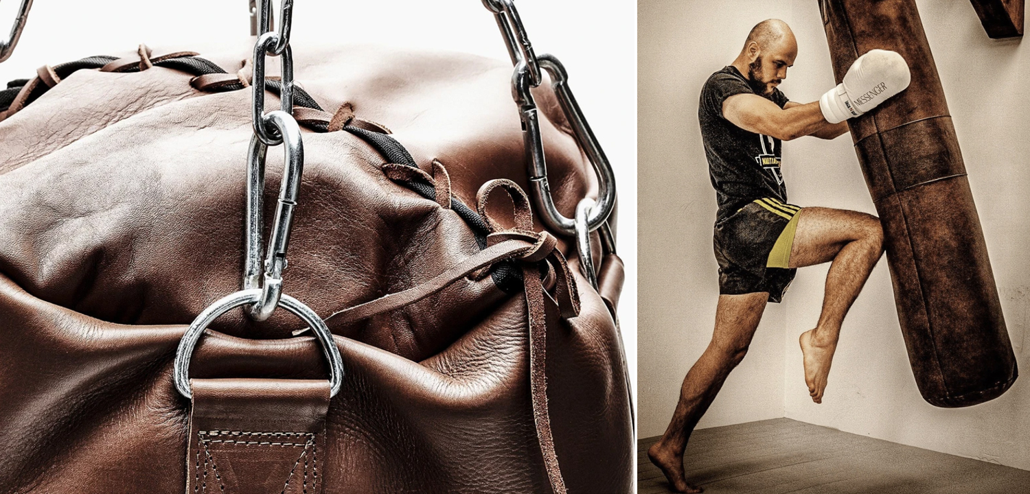 Боксерская груша RETRO HERITAGE BROWN LEATHER HEAVY PUNCHING BAG - фото