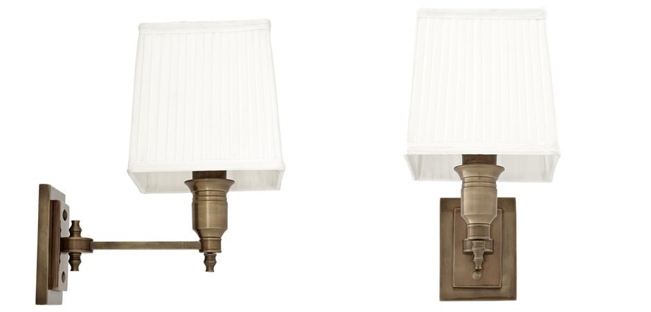 Бра Wall Lamp Lexington Single Brass+White Бра Wall Lamp Lexington Single Brass+White - Loft-Concept в Костроме