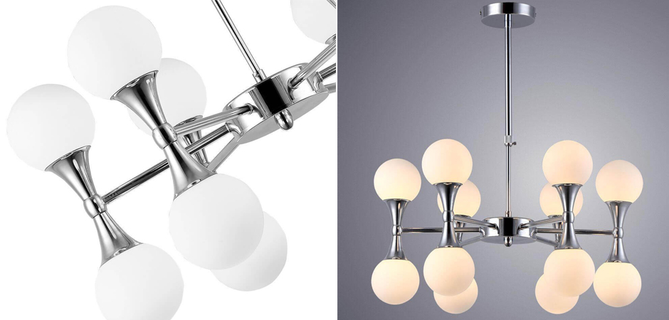 Люстра Ball Valley Chandelier Chromium 12 Люстра Ball Valley Chandelier Chromium 12 - Loft-Concept в Костроме