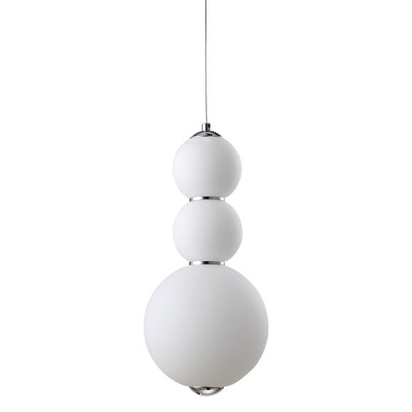 Люстра PEARLS Suspension Pendant Lamp D Белый Хром Люстра PEARLS Suspension Pendant Lamp D Белый Хром в Костроме | Loft Concept