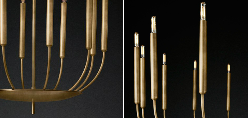 Люстра Quenouilles Round Chandelier brass - фото №1