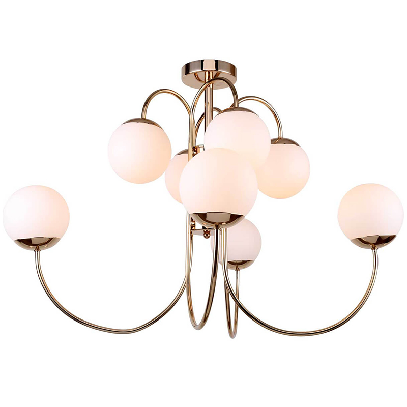 Люстра Amalthea Chandelier 8 Золотой Белый Люстра Amalthea Chandelier 8 Золотой Белый в Костроме | Loft Concept