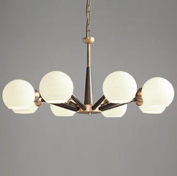 Люстра Thalia chandelier White glass Золотой Белый Черный Люстра Thalia chandelier White glass Золотой Белый Черный в Костроме | Loft Concept