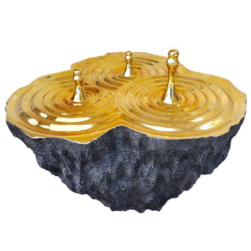 Дизайнерский Кофейный стол Golden Drops Coffee Table Глянцевое золото Черный Дизайнерский Кофейный стол Golden Drops Coffee Table Глянцевое золото Черный в Костроме | Loft Concept