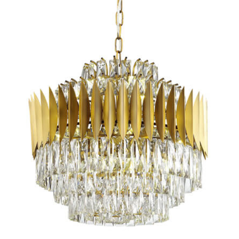 Люстра KEBO KING CHANDELIER 55 Латунь Прозрачное Стекло Люстра KEBO KING CHANDELIER 55 Латунь Прозрачное Стекло в Костроме | Loft Concept