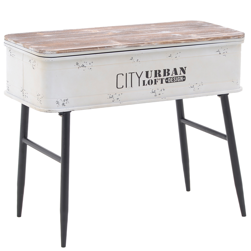Консоль City Urban Loft Design Console Белый винтажная патина Бежево-серый Консоль City Urban Loft Design Console Белый винтажная патина Бежево-серый в Костроме | Loft Concept