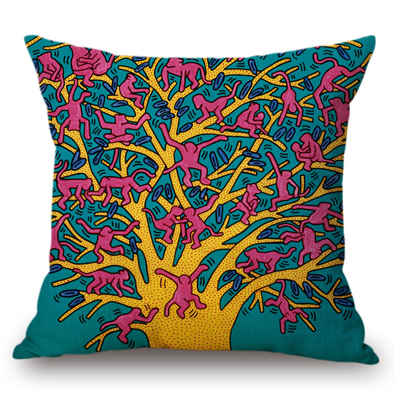 Подушка Keith Haring 8 Мульти Подушка Keith Haring 8 Мульти в Костроме | Loft Concept